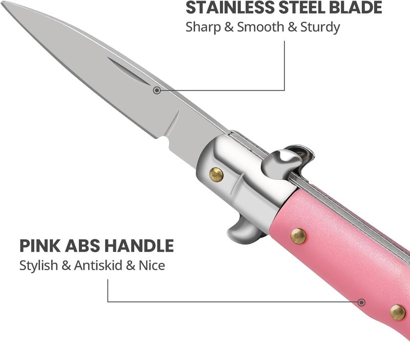 FUNBRO Small Pocket Knife, Cool Knives Box Cutter for Women (Pink) - Image 2